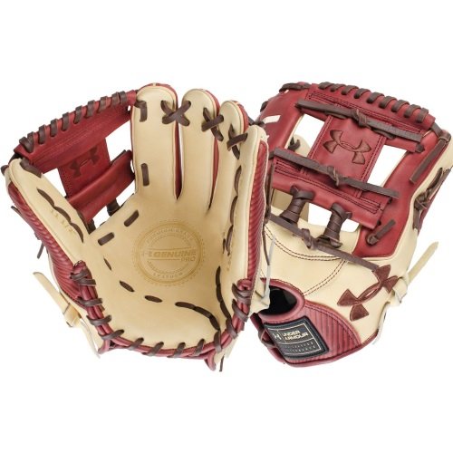 Cherry and cream design Right hand throw 11.5 inches infield model Pro-I web World-class palm lining enhances feel. Cherry and cream design Right hand throw 11.5 inches infield model Pro-I web World-class palm lining enhances feel Rolled leather welting for long lasting shape Japanese tanned steer hide High quality tanned lacing Professional patterns.