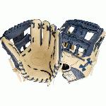 Navy and cream design Right hand throw 11.5 inches infield model Pro-I web World-class palm lining enhances feel. Navy and cream design Right hand throw 11.5 inches infield model Pro-I web World-class palm lining enhances feel Rolled leather welting for long lasting shape Japanese tanned steer hide High quality tanned lacing Professional patterns.