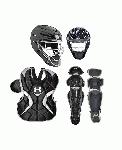 Under Armour Junior Age 9-12 PTH Victory Series Catchers Set (Navy) : Under Armour PTH Victory Series UACK2-JRVS Junior 9-12 Yr Catcher's Kit Kit includes the following items Under Armour PTH Victory Series UAHG2-YVS Youth Solid Molded Catching Mask Solid molded mask featuring a high impact resistant ABS plastic shell designed to deflect and absorb impacts. I-B