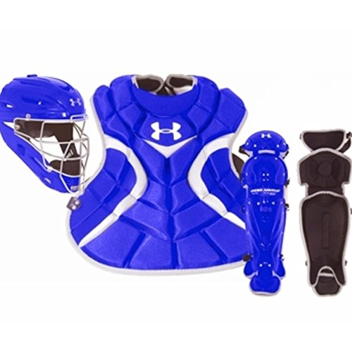 under-armour-youth-age-7-9-victory-series-catchers-set-royal UACK-YVS-Royal Under 029343023453 Pro Headgear I-Bar Vision increases vision and cage strength. Pro Headgear