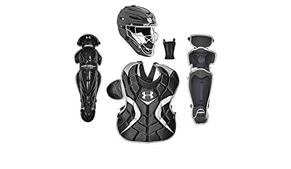 Includes Catching Helmet, Chest Protector & Leg Guards Recommended Age Group 9-12 Catching Gear Ideal For Entry/Intermediate Level Players High-impact-resistant ABS plastic shell designed to absorb & deflect AEGIS Microbe Shield helps against odor-causing microbes.