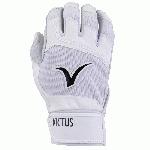 victus debut 2 batting gloves white white adult small
