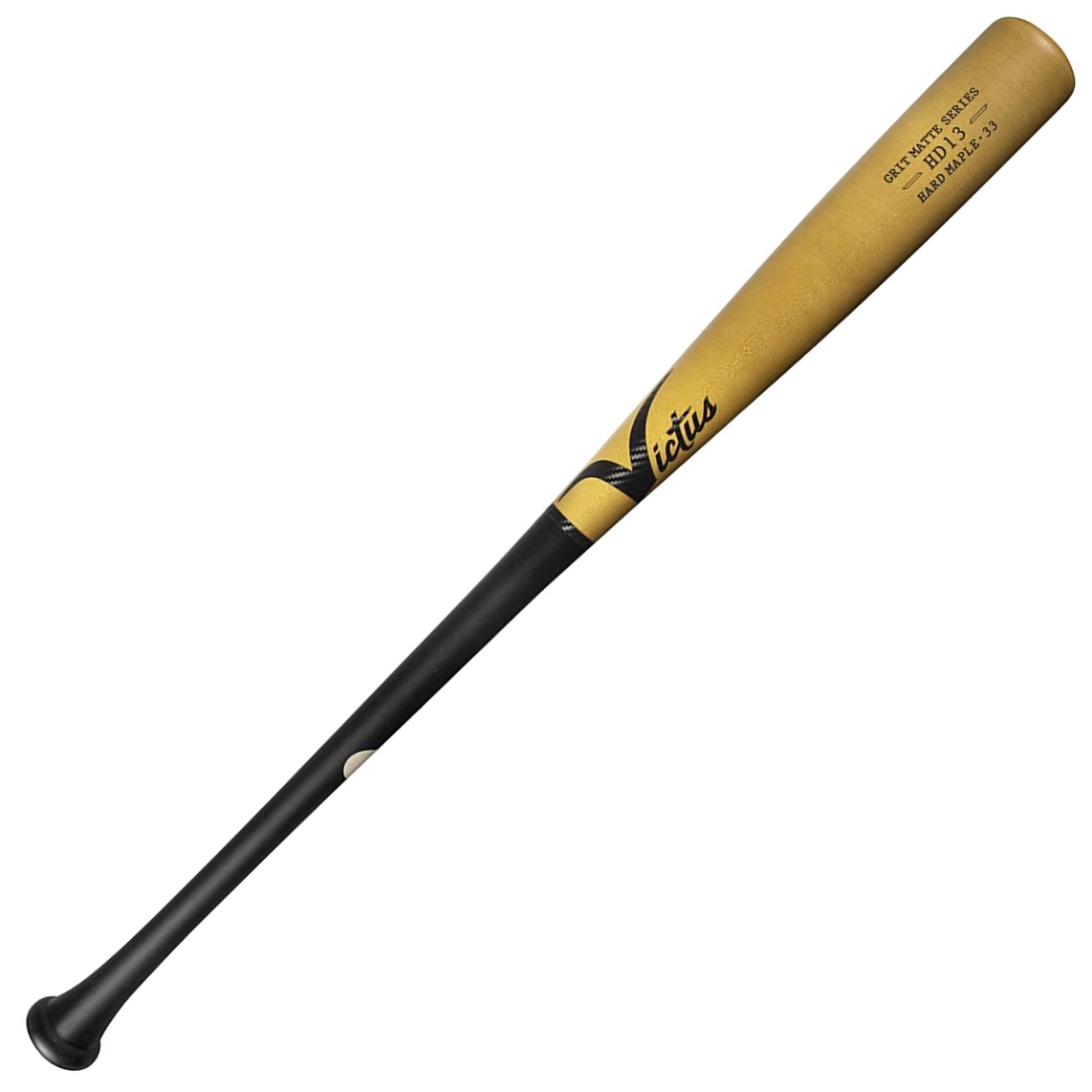 The HD13 Pro Reserve is essentially an I13 with incredible pop and terrific durability. The HD13 knob flares into the thin handle which then tapers up gradually to the barrel. The hitting surface is fairly large which loads the end a little more. Victus Grit Matte bats are made for grinders. Featuring the same quality wood as our Pro Reserve line, the textured matte finish gives these bats a unique look and feel and has been rumored to grip the ball and create more backspin. - Approximately -3 length to weight ratio - Slightly End Loaded Swing Weight - Textured matte finish maple - Big League-grade ink dot certified - Knob: Slight flare - Handle: Thin - Barrel: Medium - NO warranty