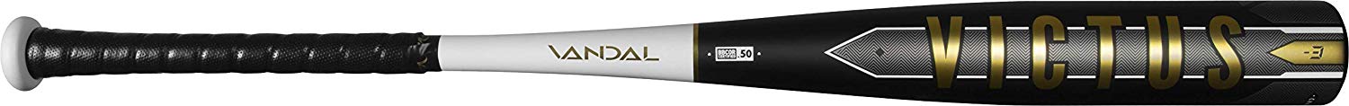 victus-vandal-bbcor-3-baseball-bat-30-inch-27-oz VCBV-3027 Victus 819128029455 One-piece aluminum hybrid design built with a carbon composite barrel-end taking