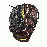 Gain an edge on the mound with the new A2000 B212 SS, now made with beautiful Black SuperSkin and Dark Brown Pro Stock leather. SuperSkin is twice the strength but half the weight of cowhide leather. This popular pitcher's model came about when Wilson Advisory Staff members requested a glove like the A2000 B2 with a little extra length. They like the closed 2-piece web for total ball and grip concealment on a 12 glove with a deep enough pocket for grip changes. The A2000 B212 SS offers unequaled performance and serious durability with a lighter feel thanks to the SuperSkin. - 12 Inch Model - 2-piece Web - Dark Brown Pro Stock Leather - Black SuperSkin - Dual Welting - Ideal for Pitchers