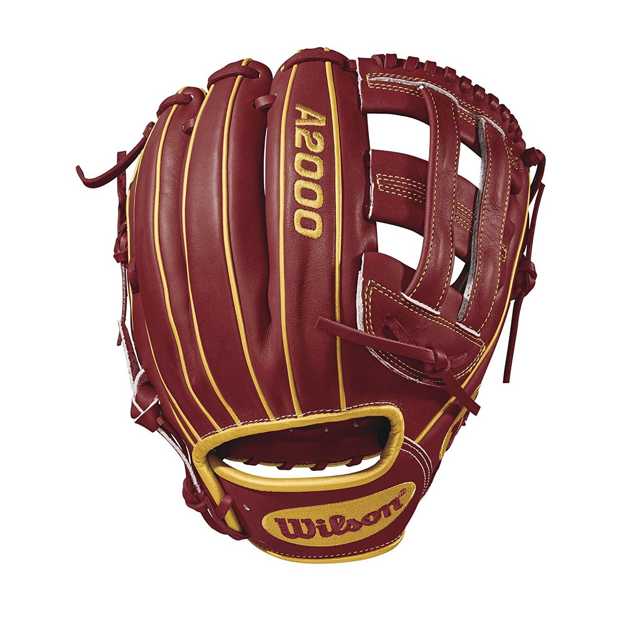 wilson-2018-a2000-pp05-infield-baseball-glove-right-hand-throw-11-5 WTA20RB18PP05-RightHandThrow Wilson 887768614690 11.5 infield model dual post web Brick Red with Vegas gold