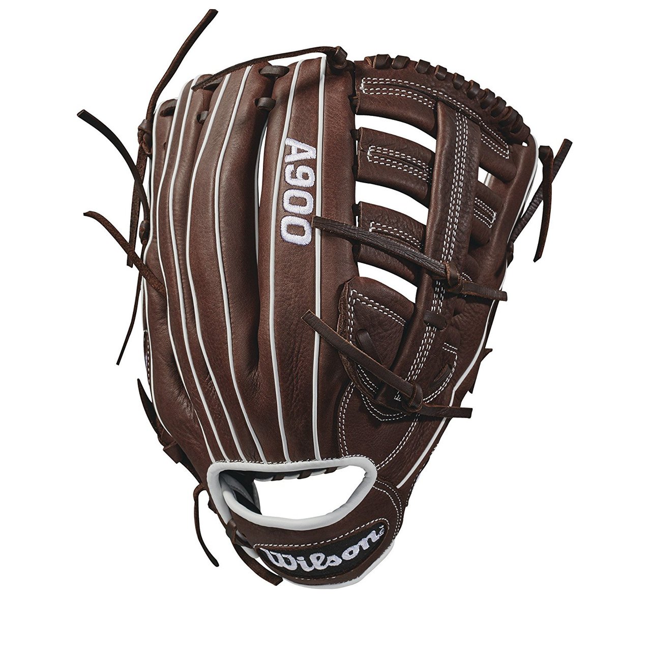 Wilson youth baseball gloves are intended for a younger, more advanced ball player who is looking to take their game to the next level. For the 2018 season, the A900 series is just what the doctor ordered to help get an edge on the diamond. Each model offers a cool, old-school look with the dark brown, full leather construction that comes game ready with absolutely zero break-in period. If you're sick and tired of having a sore wrist and knuckles from an extensive break-in, the A900 is just what you need. From day one, these baseball gloves are ready to go when you are. Plus, Wilson has applied their double palm construction on the front side of each design to help add extra stability and a low profile heel that allows for easier closure and less rebound on bad hops so that you can turn two without fail. Wilson: The Players' Choice! This Wilson A900 youth baseball glove (WTA09RB18125) features a large 12.50-inch pattern, a single post web, and a conventional open back that offers a sleek, traditional look. Due to the construction and size of this model, it is best utilized in the outfield to help cover more ground. Remember, we're here for you from click to catch!.                                                              