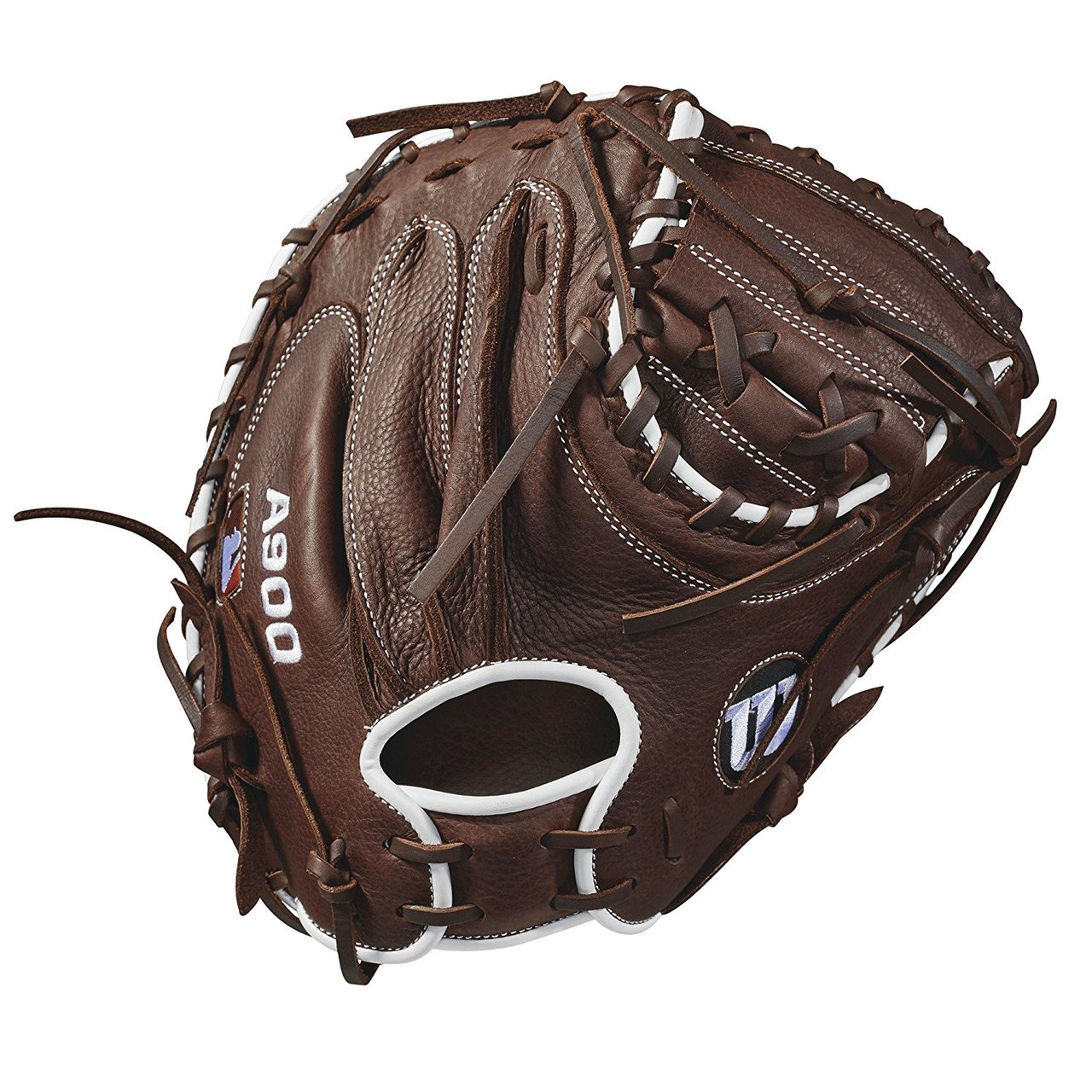 Wilson youth first base mitts are intended for a younger, more advanced ball player who is looking to take their game to the next level. For the 2018 season, the A900 series is just what the doctor ordered to help get an edge on the diamond. Each model offers a cool, old-school look with the dark brown, full leather construction that comes game ready with absolutely zero break-in period. If you're sick and tired of having a sore wrist and knuckles from an extensive break-in, the A900 is just what you need. From day one, these mitts are ready to go when you are. Plus, Wilson has applied their double palm construction on the front side of each design to help add extra stability and a low profile heel that allows for easier closure and less rebound on bad hops so that you can make that scoop at first base without fail. Wilson: The Players' Choice! This Wilson A900 youth catcher's mitt (WTA09RB18CM34) features a large 34.00-inch pattern, a half moon web, and a conventional open back that offers a classic look. Remember, we're here from click to catch!.                                                              