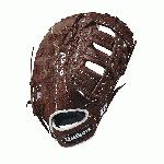 Wilson youth first base mitts are intended for a younger, more advanced ball player who is looking to take their game to the next level. For the 2018 season, the A900 series is just what the doctor ordered to help get an edge on the diamond. Each model offers a cool, old-school look with the dark brown, full leather construction that comes game ready with absolutely zero break-in period. If you're sick and tired of having a sore wrist and knuckles from an extensive break-in, the A900 is just what you need. From day one, these mitts are ready to go when you are. Plus, Wilson has applied their double palm construction on the front side of each design to help add extra stability and a low profile heel that allows for easier closure and less rebound on bad hops so that you can make that scoop at first base without fail. Wilson: The Players' Choice! This Wilson A900 youth first base mitt (WTA09RB18BM12) comes with a 12.00-inch pattern, a single post web, and a conventional open back that offers a traditional look. Don't forget, we're here from click to catch!.