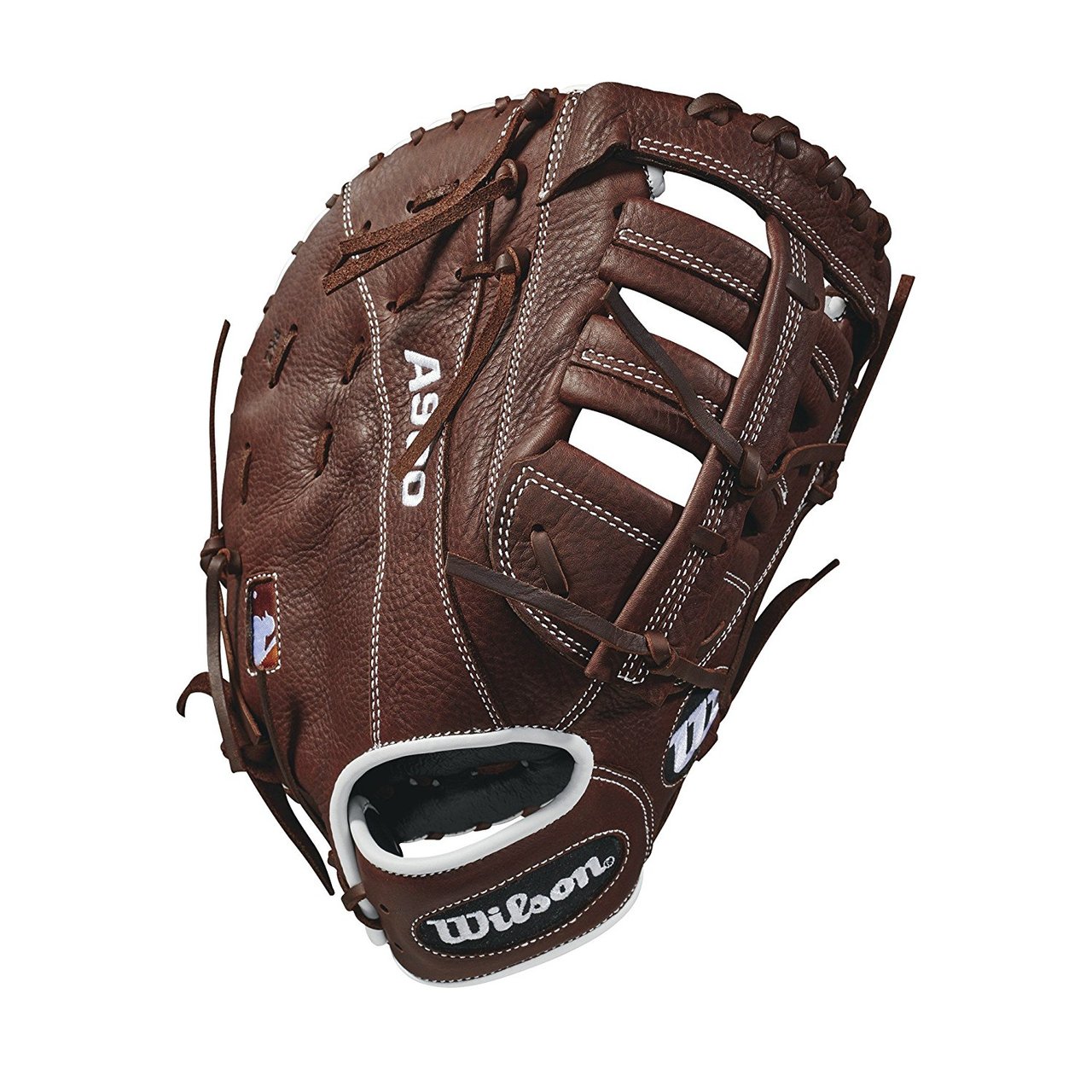 Wilson youth first base mitts are intended for a younger, more advanced ball player who is looking to take their game to the next level. For the 2018 season, the A900 series is just what the doctor ordered to help get an edge on the diamond. Each model offers a cool, old-school look with the dark brown, full leather construction that comes game ready with absolutely zero break-in period. If you're sick and tired of having a sore wrist and knuckles from an extensive break-in, the A900 is just what you need. From day one, these mitts are ready to go when you are. Plus, Wilson has applied their double palm construction on the front side of each design to help add extra stability and a low profile heel that allows for easier closure and less rebound on bad hops so that you can make that scoop at first base without fail. Wilson: The Players' Choice! This Wilson A900 youth first base mitt (WTA09RB18BM12) comes with a 12.00-inch pattern, a single post web, and a conventional open back that offers a traditional look. Don't forget, we're here from click to catch!.