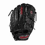 12 inch pitcher's glove Pitcher WTA20RB19B125 Two-piece web Black Pro Stock leather, preferred for its rugged durability and unmatched feel Dual welting for a durable pocket and long-lasting break-in