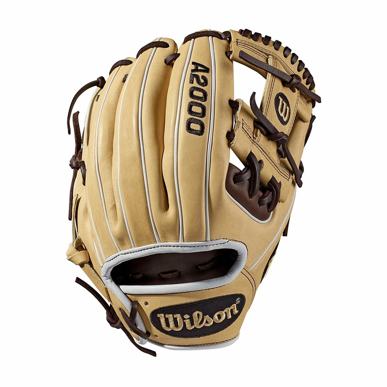 Infield model; I-Web Double lacing at the base of the web Blonde/Dark Brown/White Pro Stock leather, preferred for its rugged durability and unmatched feel Flat finger binding Dual welting for a durable pocket and long-lasting break-in