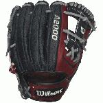 Get in the game with Wilson's most popular infield model. Preferred by MLB ballplayers like Elvis Andrus, Starlin Castro, and Darwin Barney, this 11.5 glove features a shallow pocket to help you get the ball in, out, and keep your ankles intact. Glove-lightening SuperSkin helps keep reaction time lightning fast.  The most famous baseball glove, the Wilson A2000, just keeps getting better. Wilson Glove Master Craftsman, Shigeaki Aso, refines the Pro Stock patterns with the insights of hundreds of MLB players every season. Made with Pro Stock leather and SuperSkin, the A2000 SuperSkin baseball glove series is built to break in perfectly and last for multiple seasons. SuperSkin is stronger and lighter than leather, so it makes for a glove with a quicker break in that lowers reaction time and repels moisture. It doesn’t get better than that. 11.5 inch Infield Model H-Web Pro Stock Leather combined with SuperSkin for a light, long lasting glove and a great break-in Dual Welting for a durable pocket DriLex Wrist ining to keep your hand cool and dry.