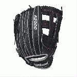 wilson a2000 1799 superskin baseball glove blackwhitered 12 75inch left hand throw