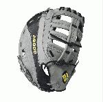 A2000 2800 - 12 Wilson A2000 2800 First Baseman GloveA2000 28000 12 First Base Baseball Glove - Right Hand Throw A2000 28000 12 First Base Baseball Glove - Left Hand Throw WTA20RB172800 WTA20LB172800 The A2000 2800 Wilson's most popular first base model, chosen by players like Hanley Ramirez and Mike Napoli. The innovative pocket designed with dual break points near the thumb and heel for optimal break in. The gray and black A2000 2800 was developed with a Reinforced Single Post Web to create a pocket that does exactly what it's supposed to do - keep the ball in the mitt. Constantly improving patterns. Materials that perform. Meticulous dependable construction. The evolution of the A2000 baseball glove has been driven by insights from the Wilson Advisory Staff. This is why hard working players love its unmatched feel, rugged durability and perfect break-in.12 First Base ModelReinforced Single Post WebPro Stock Leather for a long lasting glove and a great break-inDual Welting for a durable pocketDriLex Wrist Lining to keep your hand cool and dryAvailable in right hand throw and left hand throwFirst Base both12 Reinforced Single Post WebPro Stock Leather A2000 MC24 GM A2K 2800 Wilson A2000 T-Shirt A2000 Glove Care Kit Aso-San Glove Mallet Breaking in a First Baseman Mitt