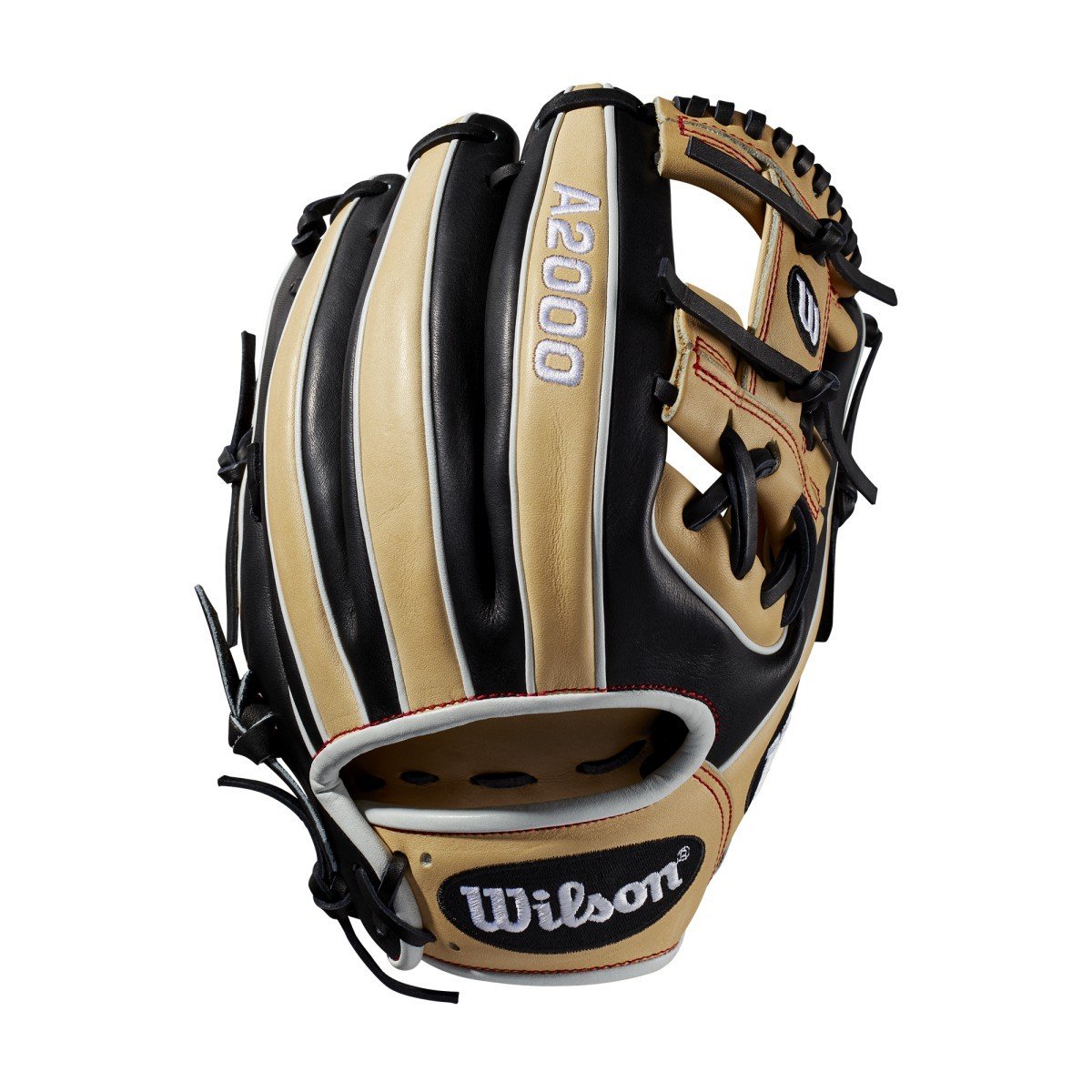 Our most popular middle infield glove returns this month in this custom 11.5” Black and Blonde A2000 1786, complete with red stitching. It features alternating Black and Blonde back finger panels. Our most beloved model and colorway come together impeccably in this latest variation. Each month, Wilson unveils a new A2K or A2000 Glove of the Month -- a unique limited-edition Pro Stock ball glove available only in-store from select dealers. Past Glove of the Month gloves have included player customs, one-of-a kind models and fan-designed contest winners. A portion of the proceeds go to Pitch in for Baseball, a longtime Wilson charity partner.