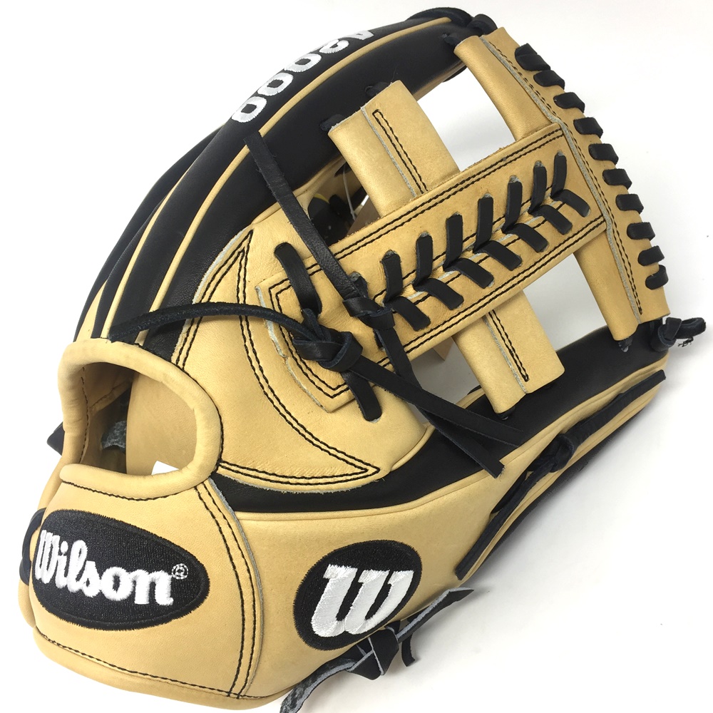 This 11.75 custom A2000 1785 features our most popular colorway, combining Black and Blonde Pro Stock leather flawlessly. A Cross Web and new gap welting allows for better stability and control in the pocket. With a clean look, let the plays you make do the talking. This 11.75” custom A2000 1785 features our most popular colorway, combining Black and Blonde Pro Stock leather flawlessly. A Cross Web and new gap welting allows for better stability and control in the pocket. With a clean look, let the plays you make do the talking.