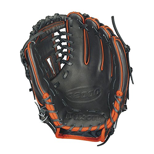 Wilson A2000 Baseball Glove 11.25 inch 1788A. Black Pro Stock Leather with Orange Welting and Binding. DriLex Wrist Lining to keep your hand cool and dry. Dual Welting for a durable pocket. Laced A-Web. Pro Stock Leather for a long lasting glove and a great break-in. The preferred model of Milwaukee Brewers second baseman Rickie Weeks, the Wilson A2000 1788A Baseball Glove is a smaller 11.25” infield model that comes with the rare laced A-web. The Wilson A2000 1788A Baseball Glove is constructed using black Pro Stock leather that combines with orange dual welting and binding to make not only a flashy glove but also a glove that is extremely durable with an amazing shape. The dual welting is used down the back of the fingers to provide extra strength and a proper shape to the fingers. The wrist on the Wilson A2000 1788A features DriLex lining designed to keep your hand cool and dry. 11.25 inch Infield Model Baseball Glovew with Laced A-Web. Black Pro Stock Leather with Orange Welting and Binding. Pro Stock Leather for a long lasting glove and a great break-in. Dual Welting for a durable pocket. DriLex Wrist Lining to keep your hand cool and dry. Wilson A2000 1788A Baseball Glove 11.25 inch A20RB151788A.