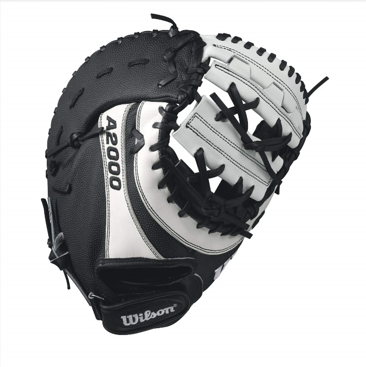 A2000 BM12 SS - 12 Wilson A2000 BM12 Super Skin 12 Fastpitch First Base Mitt A2000 BM12 Super Skin Fastpitch First Base Mitt- Right Hand Throw A2000 BM12 Super Skin Fastpitch First Base Mitt - Left Hand ThrowWTA20RF17BM12SS WTA20LF17BM12SS The Wilson A2000 BM12 SS fastpitch first base mitt was designed with a single heel-break allowing for a thumb to middle finger break-in. Constructed with black and WHITE Pro Stock Leather and Super Skin, the A2000 BM12 SS is both light and durable so you can use it season after season. A serious glove for a serious ballplayer. The fastpitch A2000 lineup is created with the Custom Fit System so that every fastpitch player can have a glove that fits her hand - no matter how tight she wears it. The superior feel and durability come from the premium Pro Stock leather that breaks in perfectly and lasts from one season to the next.12 1st Base ModelDouble Horizontal BarsD-Fusion pocket pad creates No Sting Catch ZoneFastpitch-specific model Comfort Velcro Wrist Closure for a secure and comfortable fitPro Stock Leather combined with Super Skin for a light, long lasting glove and a great break-inAvailable in right hand throw and left hand throwFirst base both12 Double Horizontal BarsPro Stock Leather A2000 2800A2000 MC24 A2000 FP1275 SSA2000 Glove Care Kit Aso-San Glove Mallet Wilson Fastpitch: Your Glove is Your Glove