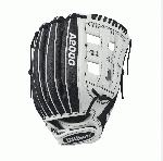 A2000 FP12 SS - 12 Wilson A2000 FP12 Super Skin 12 Infield Fastpitch Glove A2000 FP12 Super Skin Infield Fastpitch Glove- Right Hand ThrowWTA20RF17IF12SS The black and white A2000 FP12 SS was developed with Wilson's Pro Stock leather for unmatchable durability and Super Skin to make the glove as light as possible so nothing holds you back from making the play. Great for middle infielders and pitchers, this 12 model features an extremely stable dual post web that creates a pocket that is perfect for dual position players. A serious glove for a serious ballplayer. The fastpitch A2000 lineup is created with the Custom Fit System so that every fastpitch player can have a glove that fits her hand - no matter how tight she wears it. The superior feel and durability come from the premium Pro Stock leather that breaks in perfectly and lasts from one season to the next.12 Infield ModelDual Post WebFastpitch-specific model Comfort Velcro Wrist Closure for a secure and comfortable fitD-Fusion pocket pad creates No Sting Catch ZonePro Stock Leather combined with Super Skin for a light, long lasting glove and a great break-inDual Welting for a durable pocketAvailable in right hand throw and left hand throwInfieldRHT 12 dual post web Pro Stock Leather A2000 FP1175A2000 P12Onyx P12 A2000 Glove Care Kit Aso-San Glove Mallet Wilson Fastpitch: Your Glove is Your Glove