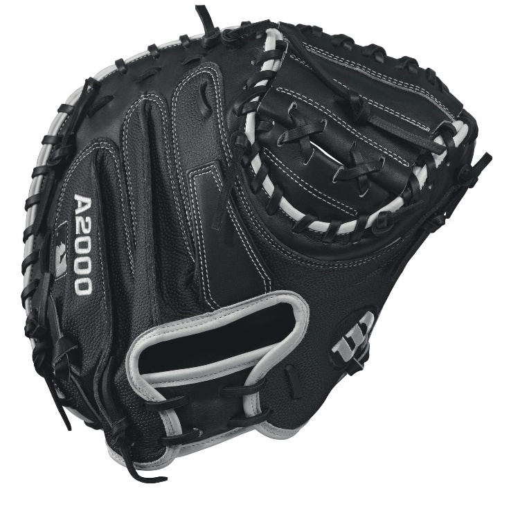 A2000 M1 SS - 33.5 Wilson A2000 M1 Super Skin Catchers Baseball Glove A2000 M1 Super Skin 33.5 Catchers Baseball Glove - Right Hand Throw WTA20RB17M1SS The 33.5 Wilson A2000 M1 SS features an extended palm to help reduce rebound. Developed with black Pro Stock Leather combined with Super Skin, the A2000 M1 is a light, long lasting glove with a great break-in. The A2000 Super Skin baseball glove series is the utility player of the Wilson lineup. A versatile mix of Pro Stock Leather and man-made Super Skin makes the glove stonger, lighter and easier to break in that the all-leather A2000. 33.5 Catcher's ModelHalf Moon WebExtended PalmPro Stock Leather for a long lasting glove and a great break-inDriLex Wrist Lining to keep your hand cool and dryCatcherRHT 33.5 12 moon webPro Stock Leather A2K 1791A2000 CM33 A2000 T-shirtWilson Glove Care KitAso-San Glove Mallet Aso breaks in a Catchers Mitt