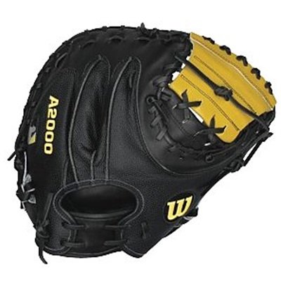 wilson-a2000-ss-1790-baseball-catchers-mitt-black-yellow-34-in-right-handed-throw A2403BBSS1790-Right Hand Throw Wilson 887768117450 Wilsons Super Skin A2000 glove series Pro Stock Leather uses a