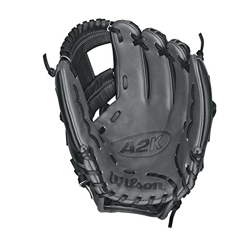 Wilson A2K Baseball Glove 1787 model 11.75 inch. 11.75 Inch Pattern Wilson Baseball Glove. 3X More Craftsman Shaping - Reduces Break-In, Ensures Ideal Pocket Structure. Color Black With Dark Grey And Red. Double Palm Construction - Prevents Premature Wearing of the Leather in the Palm. I-Web with Double X Laces. Ideal for Infield Play. Maximum Pocket Stability. Pro Stock Select Leather - Cut From Top 5% of All Wilson Leather Hides. Rolled Dual Welting - Allows Glove to Retain Shape Better Over Time.