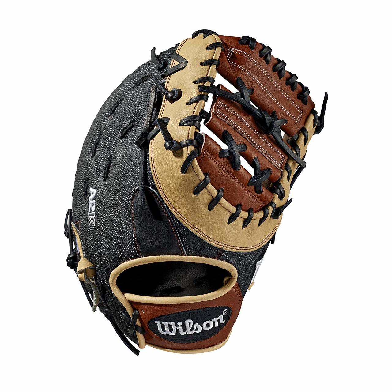 wilson-a2k-first-base-mitt-1617-ss-right-hand-throw-12-5 WTA2KRB191617SS-RightHandThrow Wilson 887768701871 First base model; double horizontal bar web; available in right- and