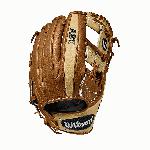 Blonde and Saddle Tan Pro Stock Select Leather, chosen for its consistency and flawlessness Rolled Dual Welting for long-lasting shape and quicker break-in Double Palm Construction providing maximum pocket stability.