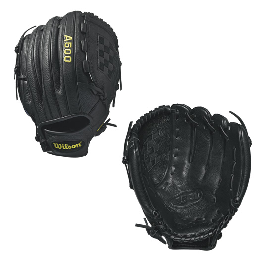 wilson-a500-baseball-glove-12-inch-black-right-hand-throw A05RB1712-RightHandThrow Wilson 887768498870 A500 - 12.5 Wilson A500 12.5 Baseball Glove A500 12.5 Baseball