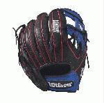 Bandit 1788 - 11.25 Wilson Bandit 1788 Infield Baseball GloveBandit 1788 11.25 Infield Baseball Glove - Right Hand Throw WTA12RB171788PF The 1788 11.25 Bandit infield glove is made with black, red and blue Soft Full-Grain Steerhide leather, an H-web and is perfect for the young travel infielder. It comes with Pedroia Fit for a snugger feel that many infielders enjoy.Using some of Wilson's most popular color palettes, the Bandit is the glove for the young travel ballplayer who likes a little style to go along with his on-the-field substance. Its soft full-grain steerhide brings the perfect balance of minimal break-in and outstanding durability.11.25 Infield Model H-web Soft Full-Grain Steerhide Leather Pedroia Fit InfieldRHT 11.25 H-Web Soft Full-Grain Steerhide Leather A1K 1788Bandit 1786 Pedroia FitA2000 T-ShirtGlove Care Kit Aso-San Glove Mallet Aso breaks in Brandon Phillips Glove