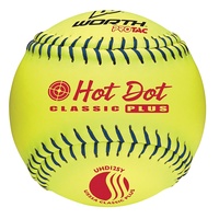 worth 12 inch usssa hot dot slowpitch softballs 1 dozen