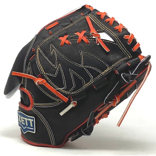   ZETT Pro Model 12 inch Black Wing Tip Pitcher Glove ZETT Pro Model Baseball Glove Series is designed for use by professional players. These gloves are made light, retaining stable tactility while holding the ball. This design helps players catch and throw in less time. The gloves are made with US Steerhide, making them suitable for use in advanced competitive games. About US Steerhide The raw material comes from North American cattle which is about 18-month old. US Steerhide has been produced and tanned by Taiwanese professional leather factories whose baseball gloves tend to be thicker and more durable.US Steerhide has currently become one of the most widely adopted high-class leather on the market. Wide-Pocket The molded design adds a strip of leather between the index and middle fingers that widens the ball-catching surface of the glove. This also moves the contact point of the ball from the webbing between the thumb and forefinger to the palm of the hand. This shallower contact point allows faster catches and throws, increases the chance of catching runners stealing bases, and deters would-be runners.Thumb/Pinky Reinforcement The thumb/pinky stripes will be extended to the fingertips, which will strengthen the structure and have good control of the glove.More InformationSize Measurement: from wrist to index fingertip (outside)